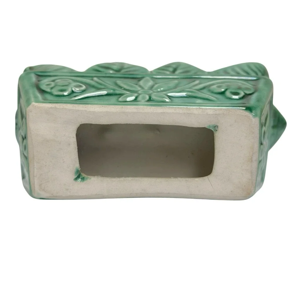 Vintage Ceramic Rose Bud Floral Salt & Pepper Shaker Set W/‎ Base & Stopper MCM